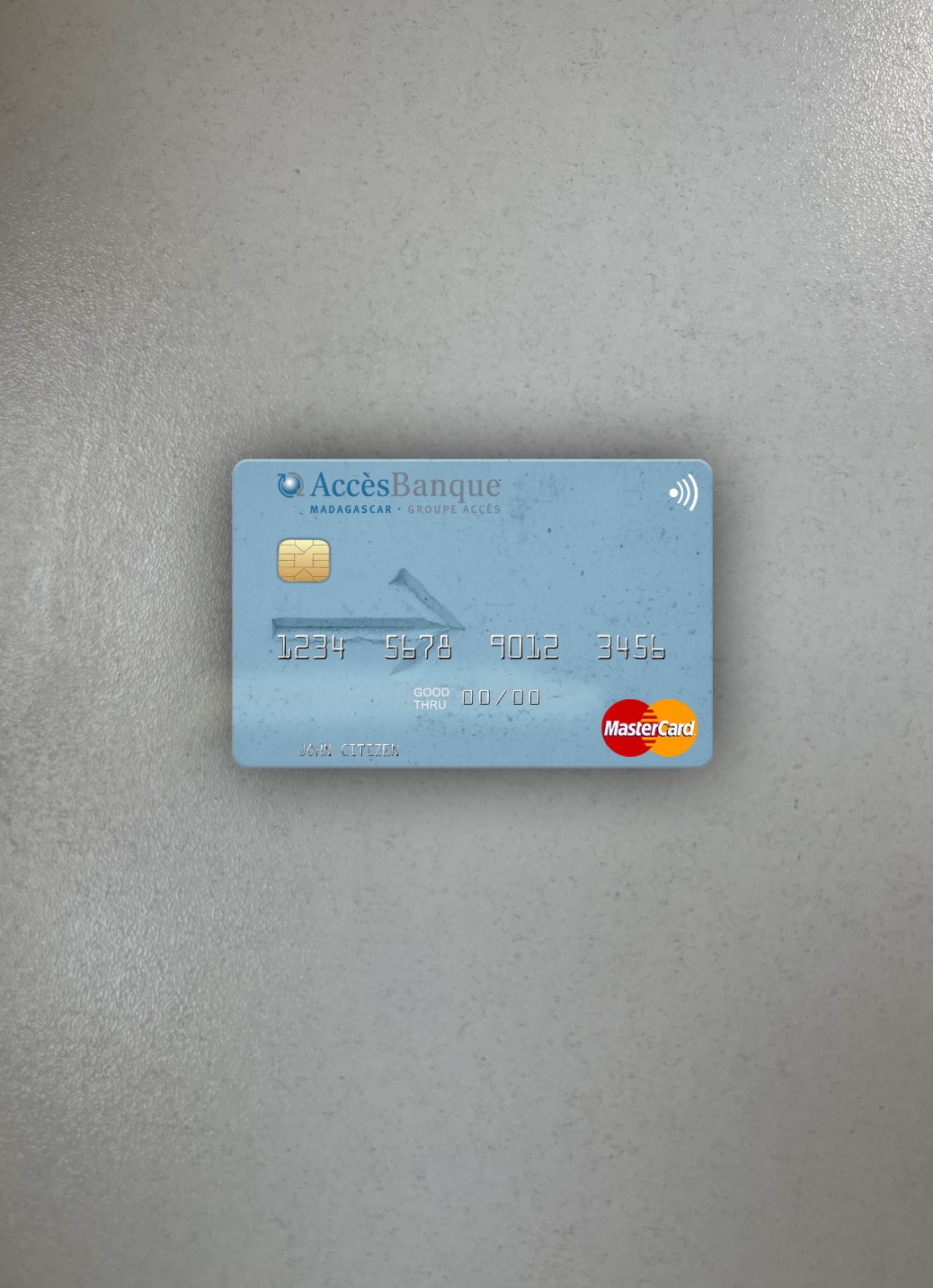 Download Madagascar AccèsBanque mastercard photolook front Photoshop template